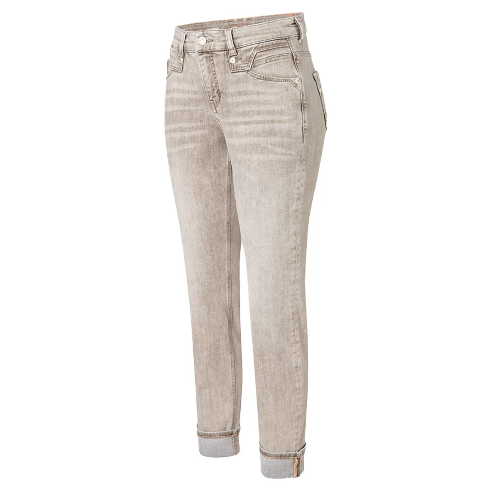 MAC Rijke Slim Authentiek Denim Jeans Beige Dames