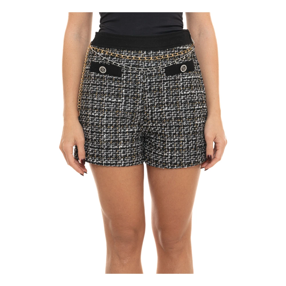 Guess Tweed Shorts met ritssluiting Black Dames