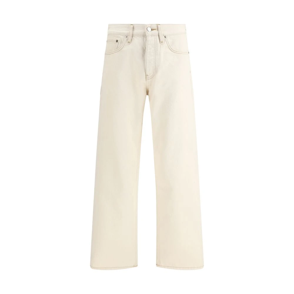 Sunflower Beige Straight Fit Jeans, Male, W31, Loose Fit Contrast Jeans