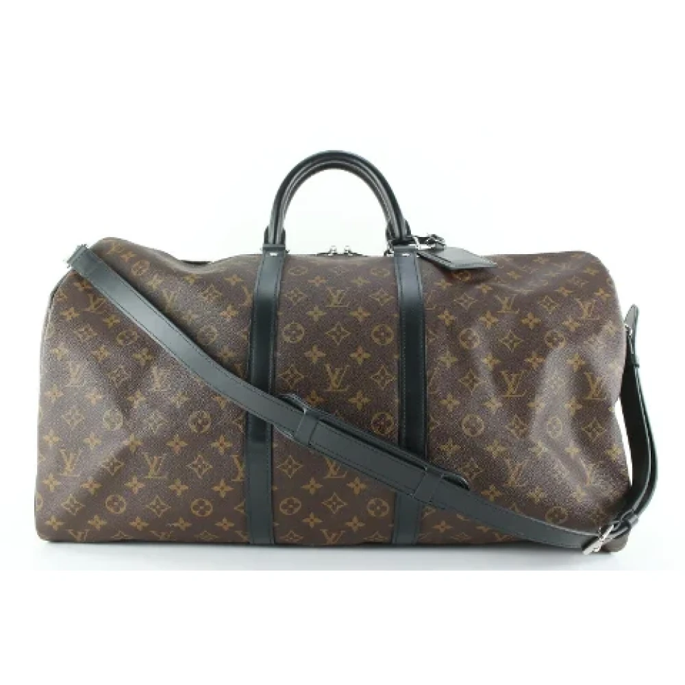 Louis Vuitton Vintage Canvas LV Väskor, Begagnade, Tillverkade i Frankrike Brown, Dam