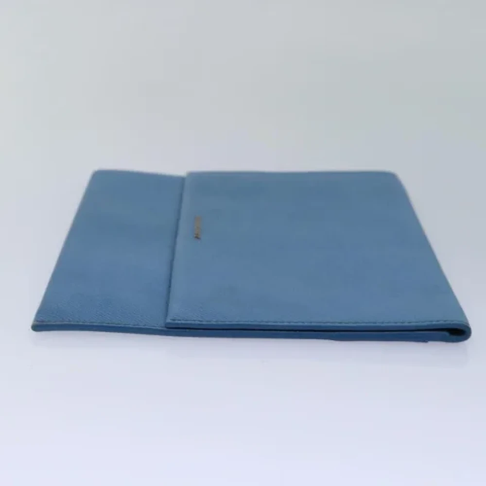 Burberry Vintage Pre-owned Leather clutches Blue Dames