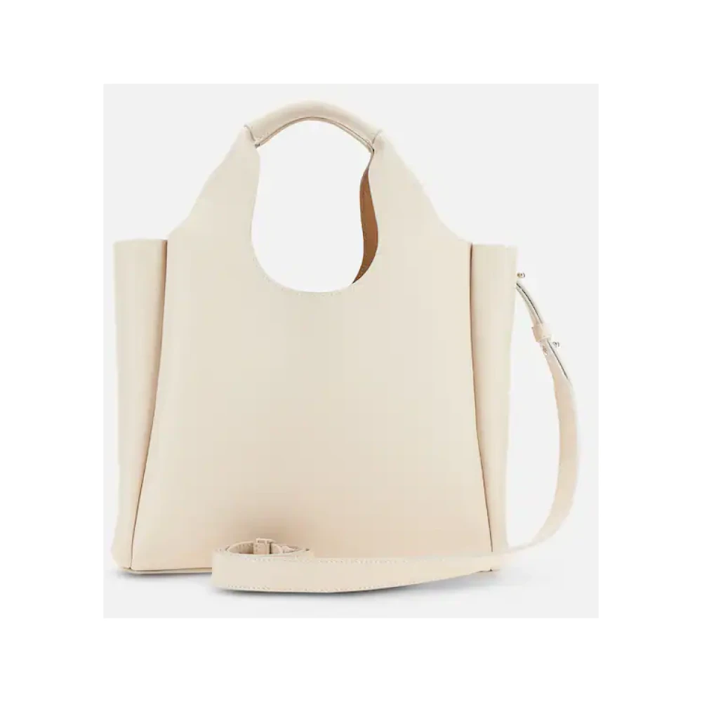 Hogan Gestructureerde leren boodschappentas met H Beige Dames