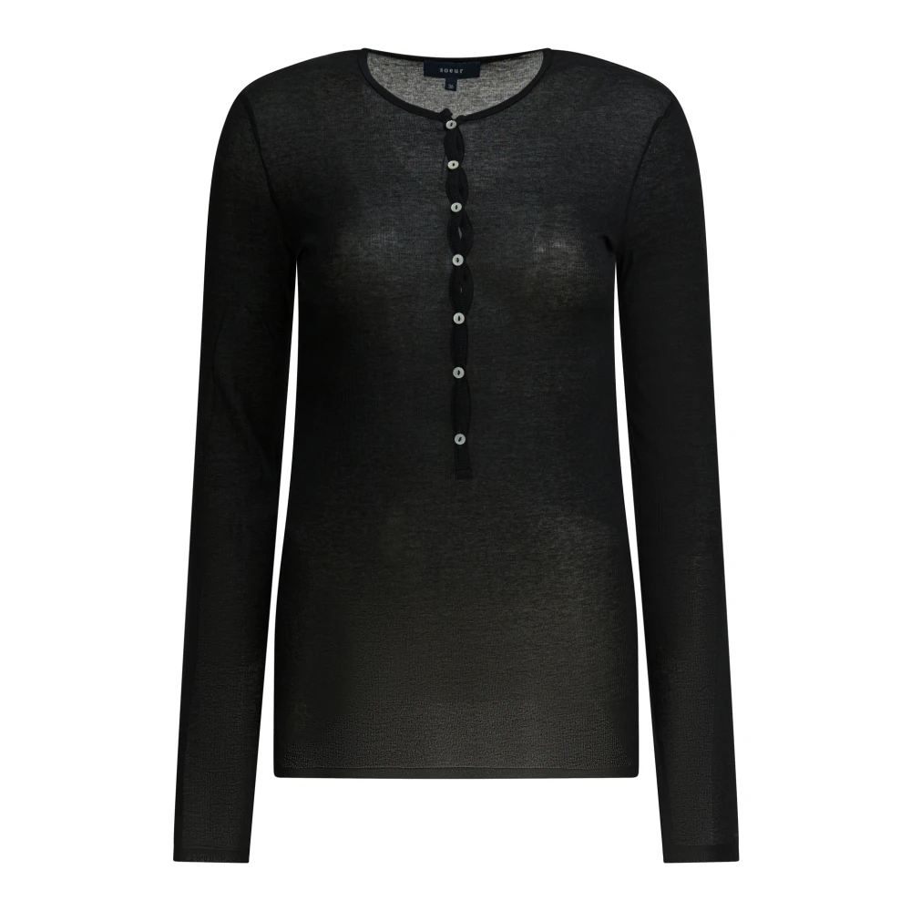Soeur Femme Noir - Tops > Long Sleeve Tops
