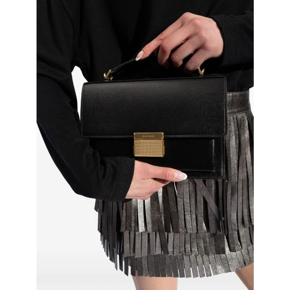 Golden Goose Venice Zwarte Tas met Gouden Details Black Dames
