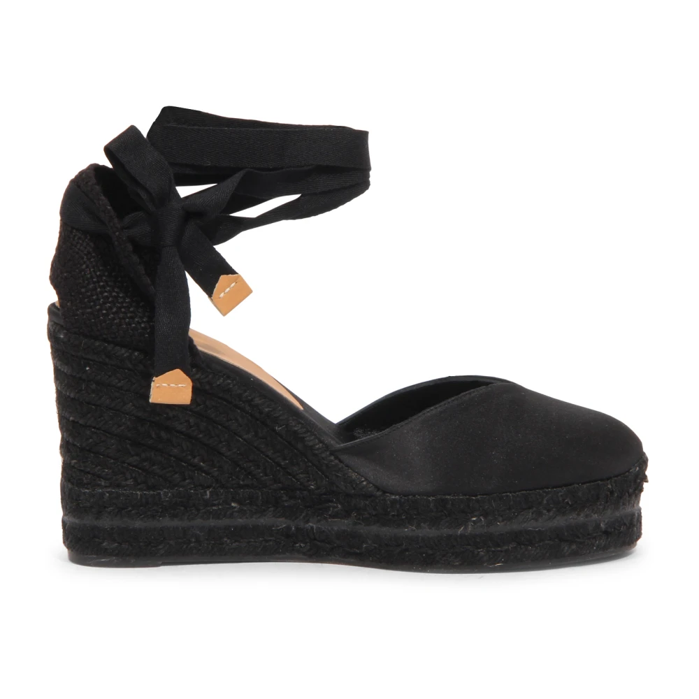 Castañer Women's Black Espadrille Wedge Shoes Chiara Model