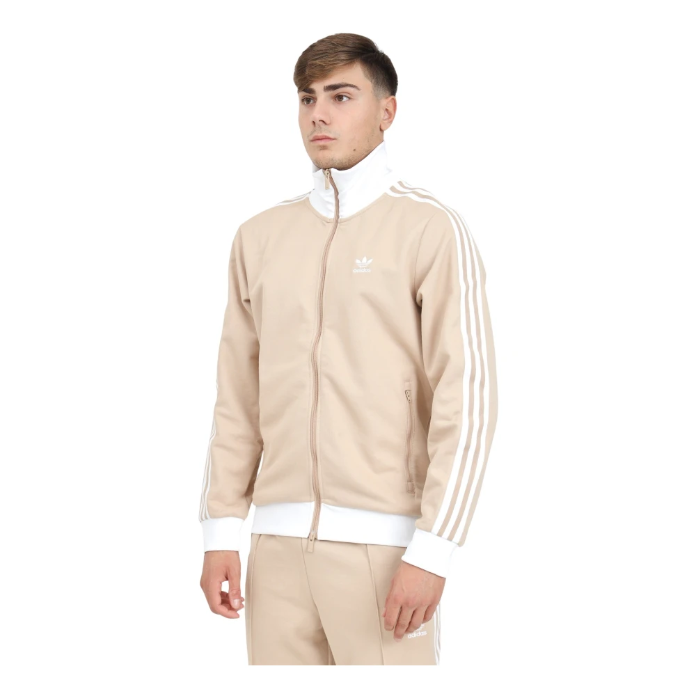 adidas Originals Klassieke Zip Sweater Beige Heren