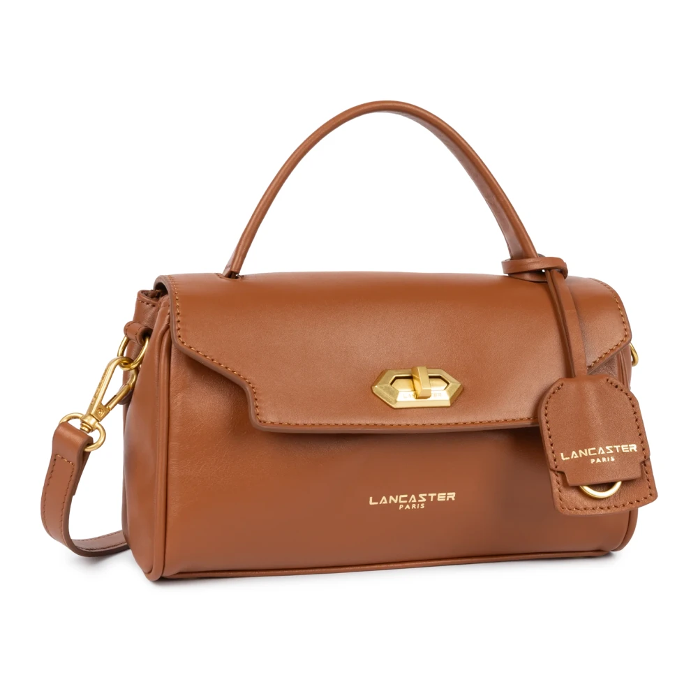 Lancaster Flap Handtas met Metalen Sluiting Brown Dames