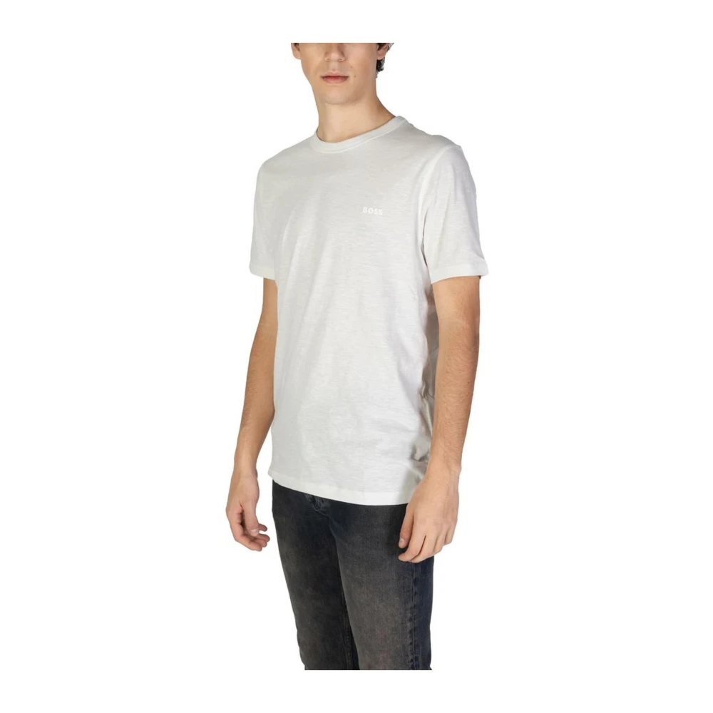 Hugo Boss Witte Katoenen Crew Neck T-Shirt White Heren