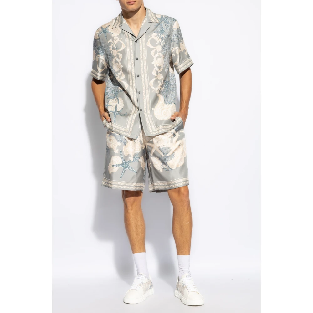 Versace Zijden shorts Gray Heren