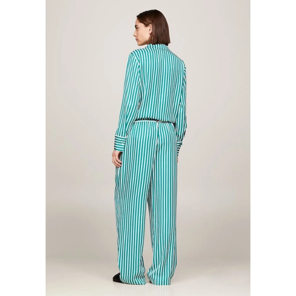 Tommy Hilfiger Gestreepte pull-on broek Green Dames