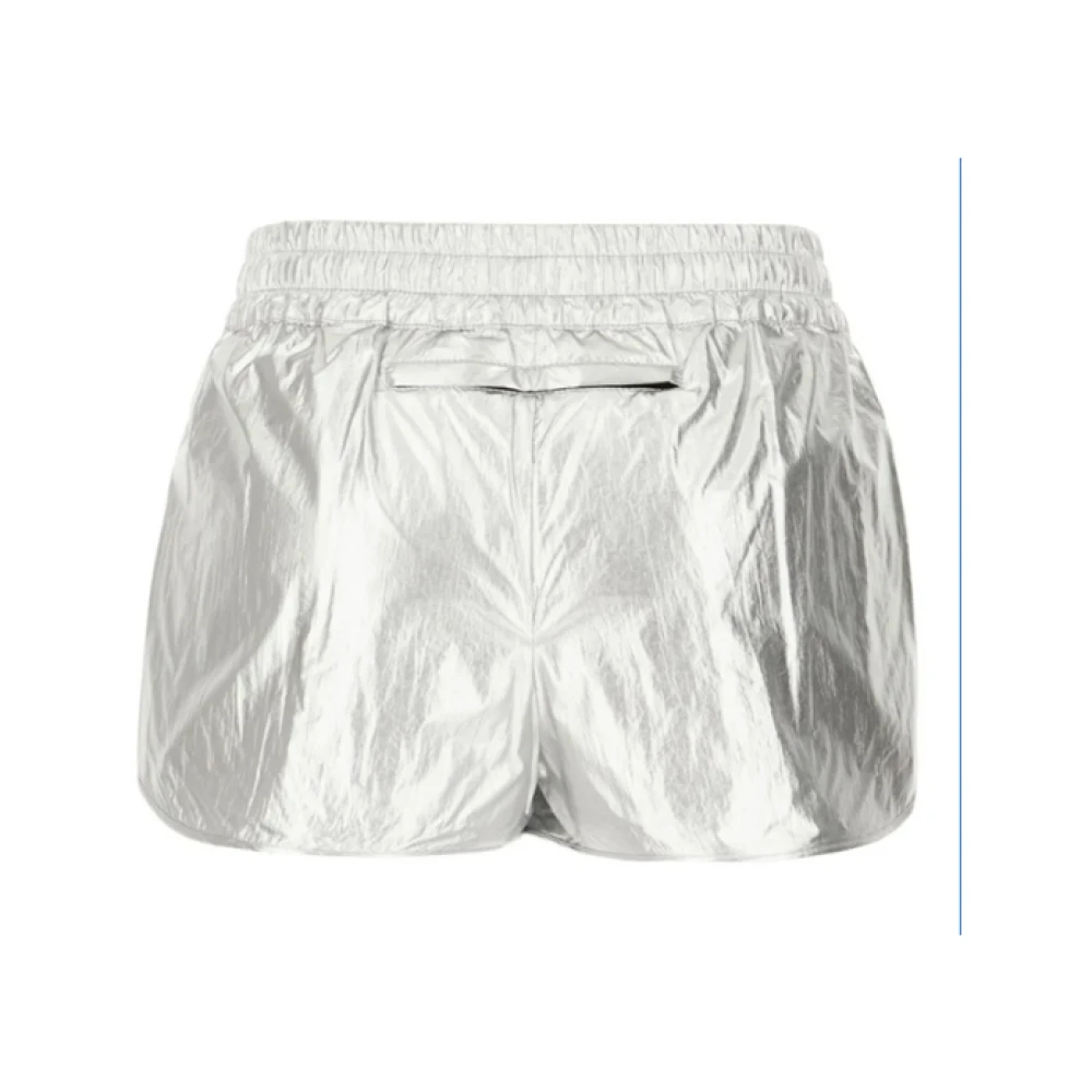 Golden Goose Metallic Shorts met Gebogen Zoom Gray Heren
