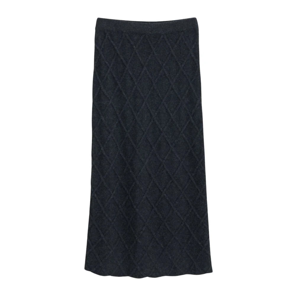 Filippa K Diamond Cable Rok in Zwart Black Dames