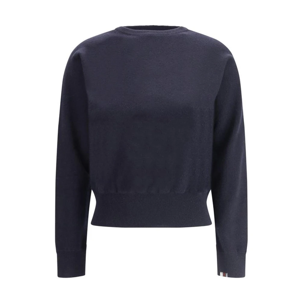 Extreme Cashmere Luxe Cashmere Sweater met Geribbelde Details Blue Dames