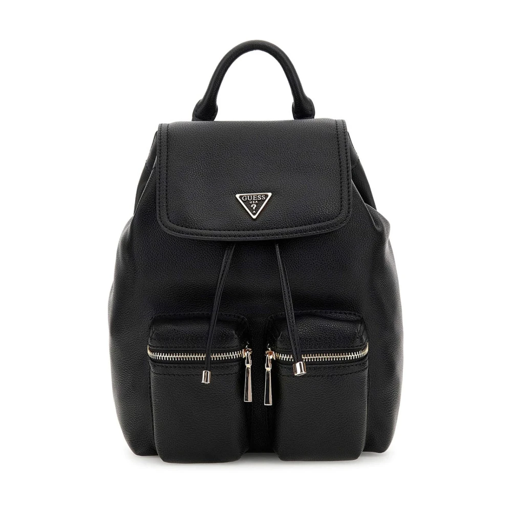 Guess Black Backpacks, Female, One Size, Manhattan Ii Large Backpack