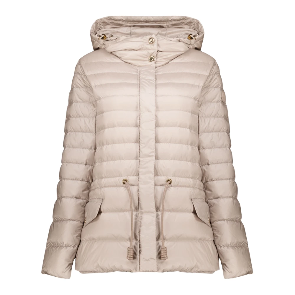 Moncler , Winter Jackets, Female, Beige, Xs, Raies Hooded Short Down Jacket