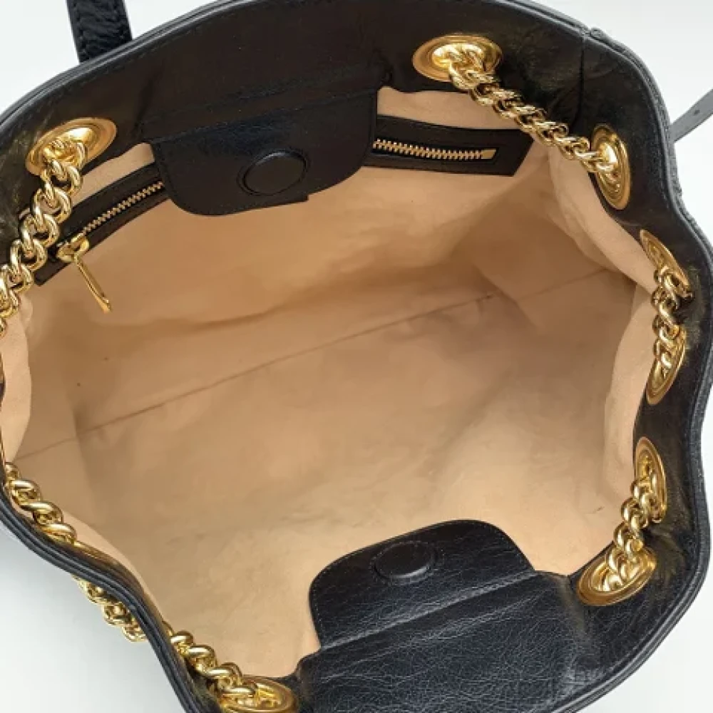 Gucci Vintage Pre-owned Leather backpacks Black Dames