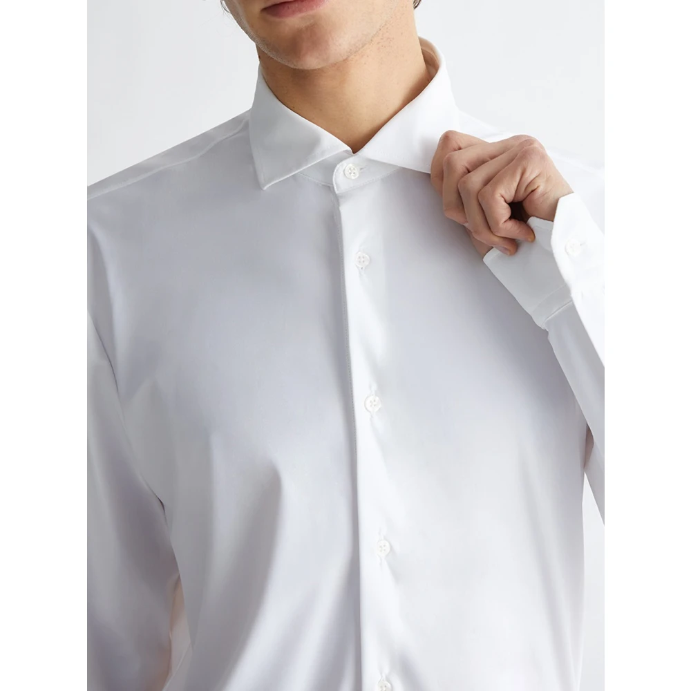 Liu Jo Klassiek Wit Overhemd Stretchstof White Heren