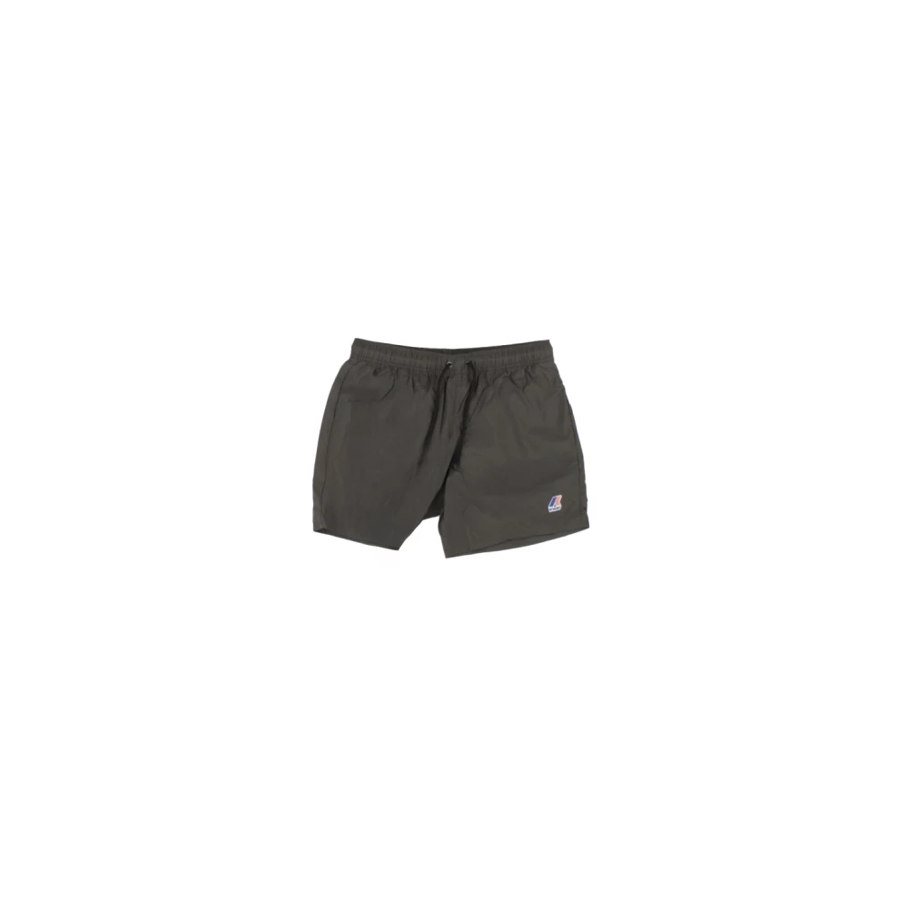 K-Way Mannelijk Groente Badmode Heren, Groen, M, Polyester, Logo Zwemshorts Verstelbare Taille