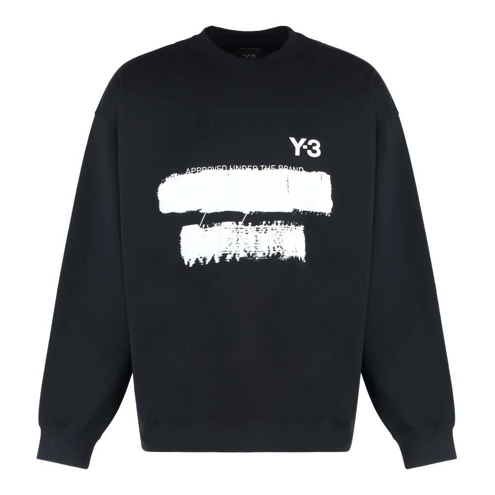 Y-3 Katoenen sweatshirt met voorprint Black Heren