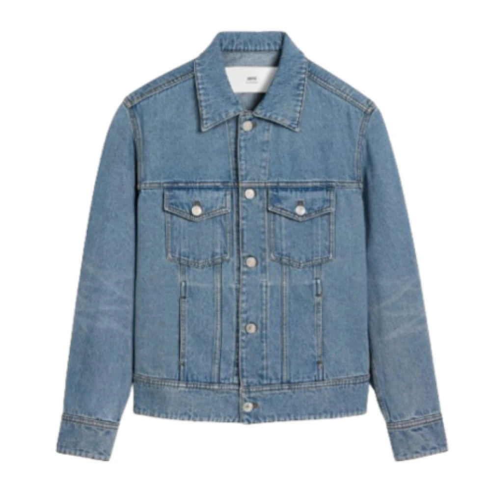 Jackets > Denim Jackets - - Ami Paris - Modalova