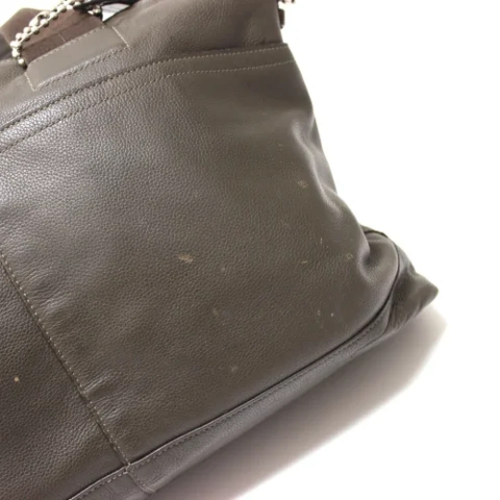 Coach Pre-owned Leather handbags Green Dames