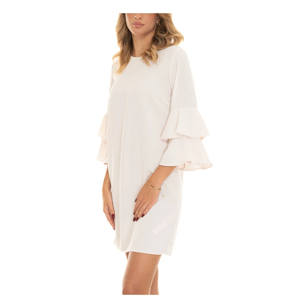 Liu Jo Jurk met Ronde Hals en Logotong Beige Dames