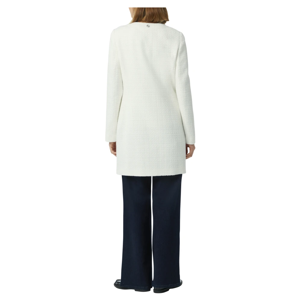 comma Gestructureerde Tweed Blazerjas White Dames