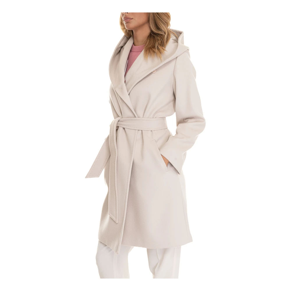 Max Mara Studio Stijlvolle Winterjas voor Vrouwen White Dames