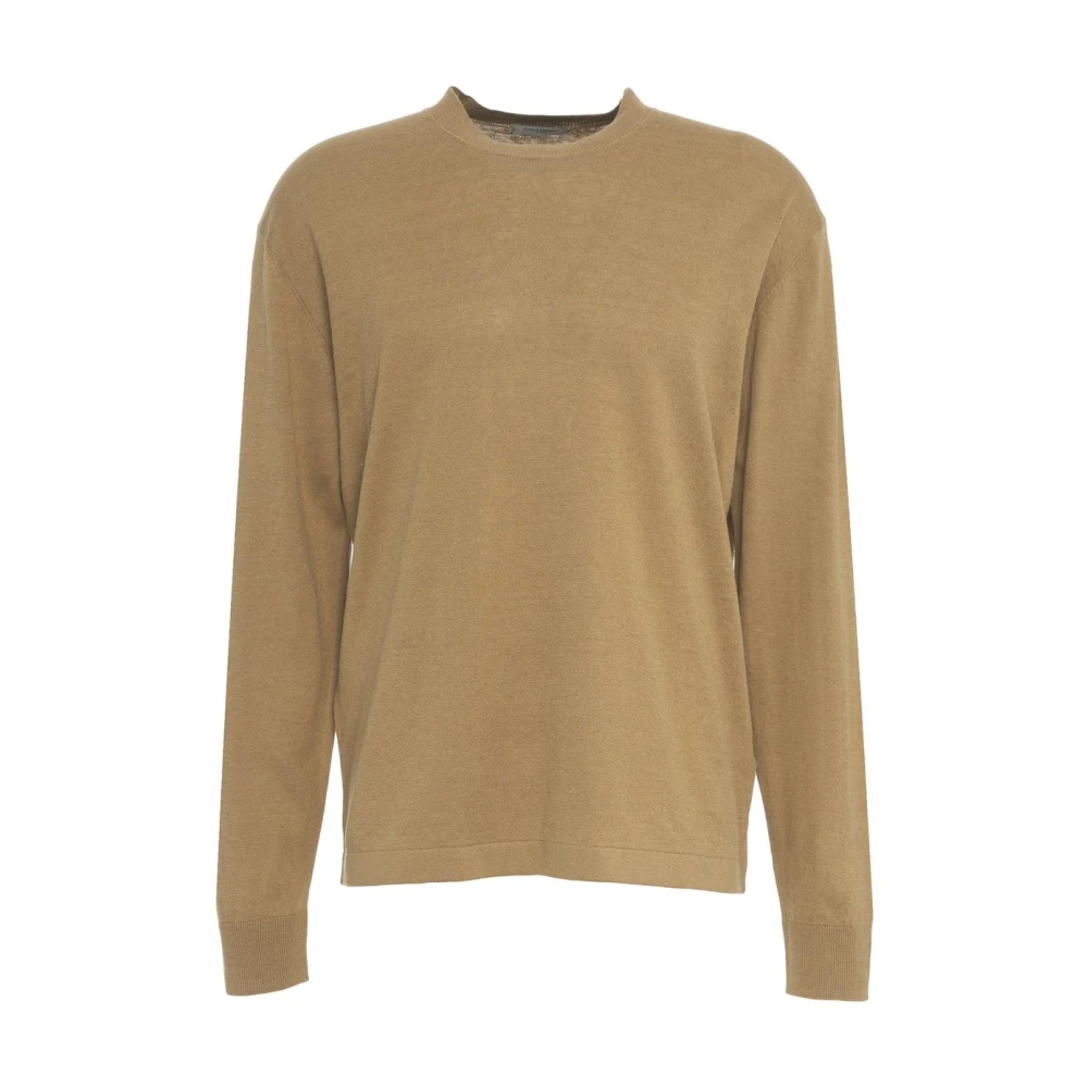 Paolo Pecora Bruine Crew Neck Sweater Gebreide Kleding Brown Heren