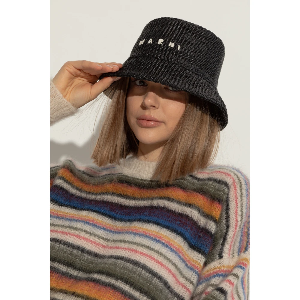 Marni Hoed met logo Black Dames