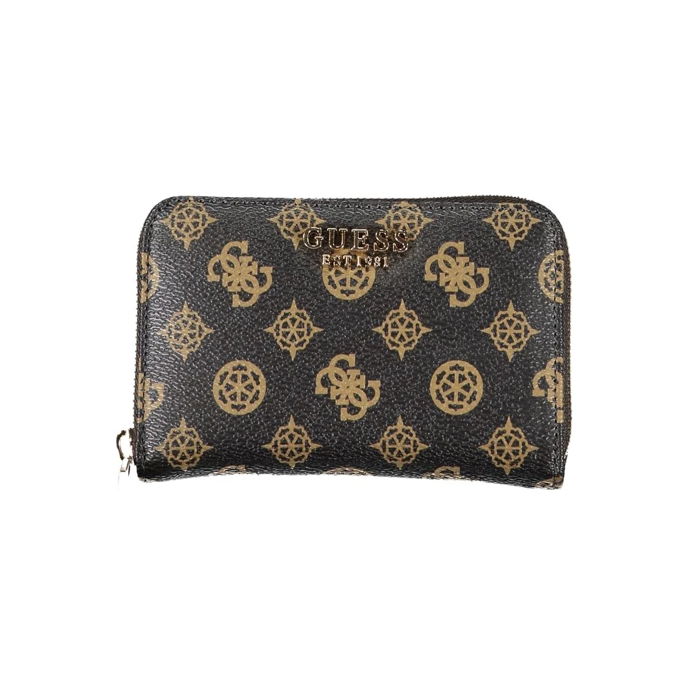 Guess Bruine Polyethyleen Portemonnee met Logodetail Brown Dames