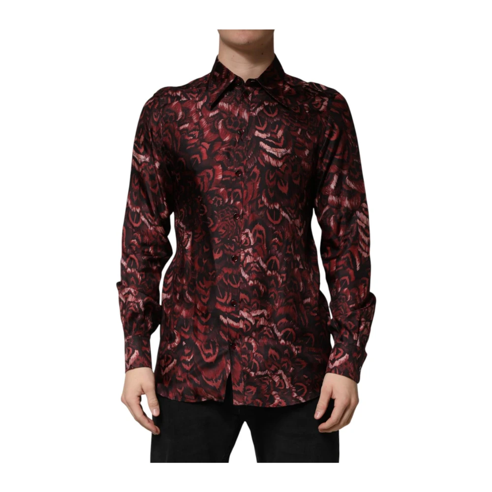 Dolce & Gabbana Mannelijk Multicolor Overhemden Heren, Veelkleurig, L, Overhemd Met Kraag En Patroon