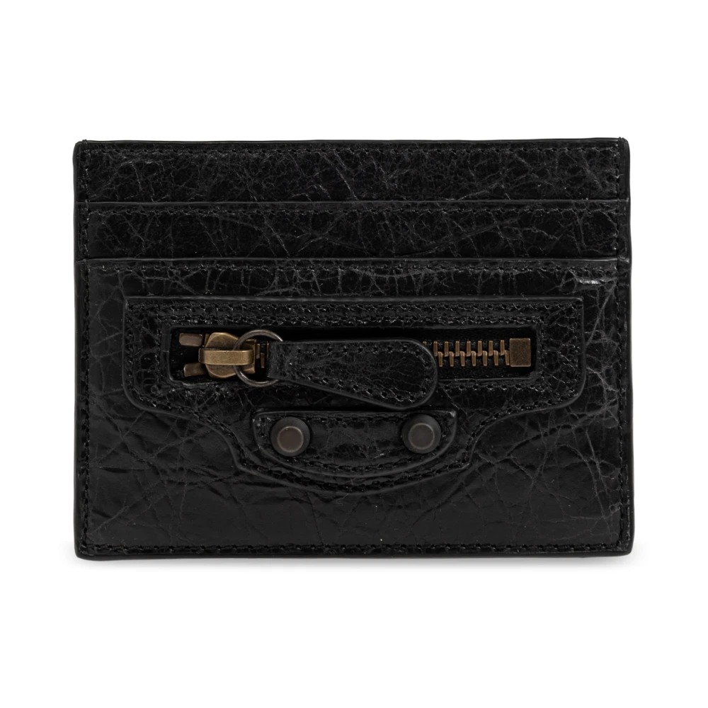 Balenciaga Leren kaarthouder Black Dames