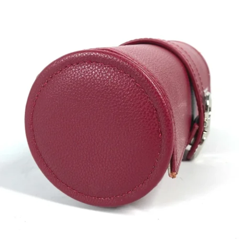 Salvatore Ferragamo Pre-owned Leather home-office Red Dames