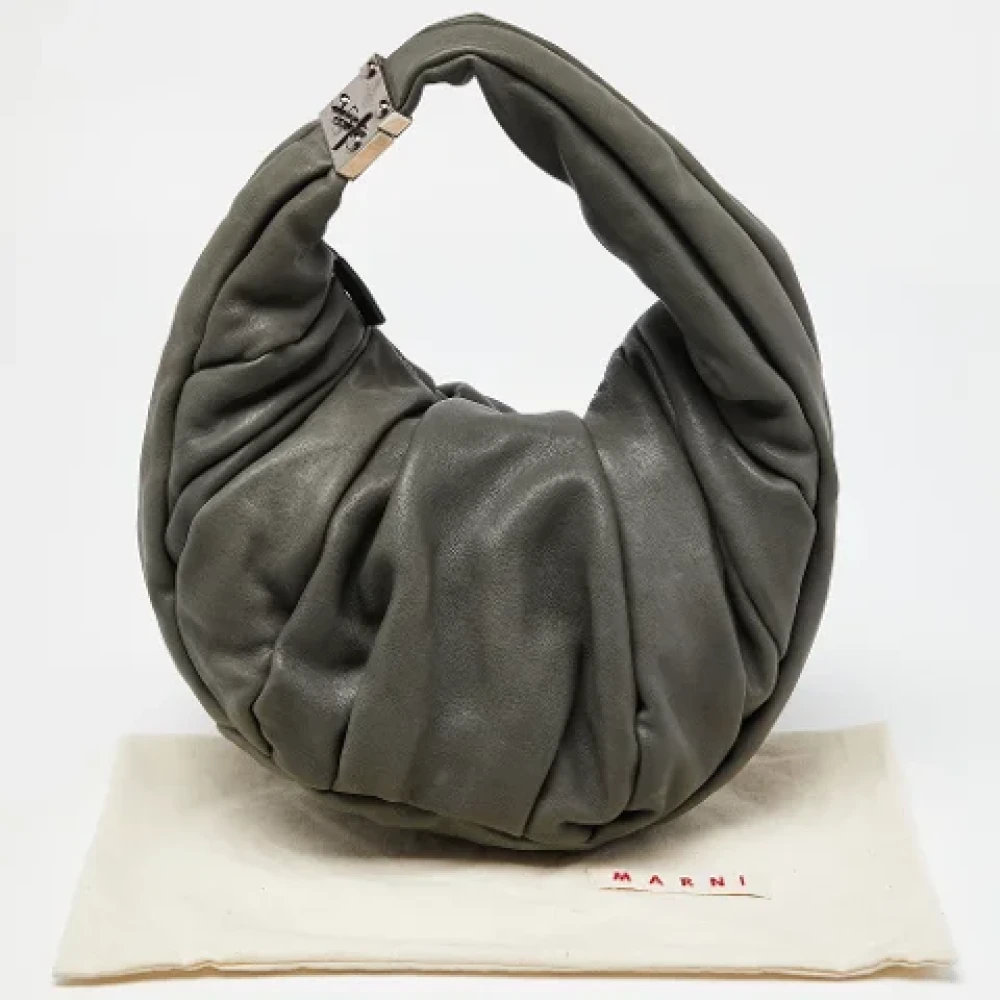 Marni Pre-owned Leather handbags Gray Dames