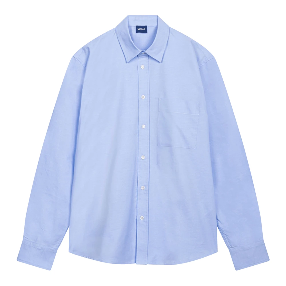 GAS Heren Overhemd Klassieke Moderne Stijl Blue Heren