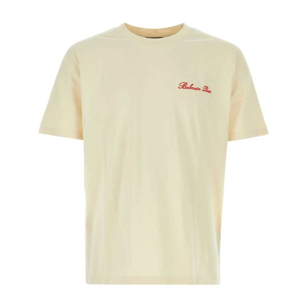 Balmain Zandkleurig Katoenen T-shirt Beige Heren
