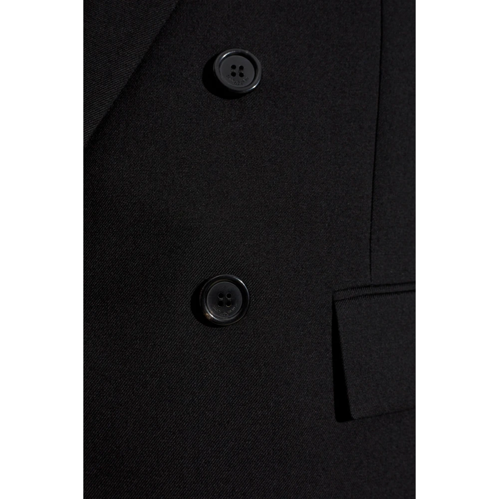 Saint Laurent Wollen Blazer Black Heren
