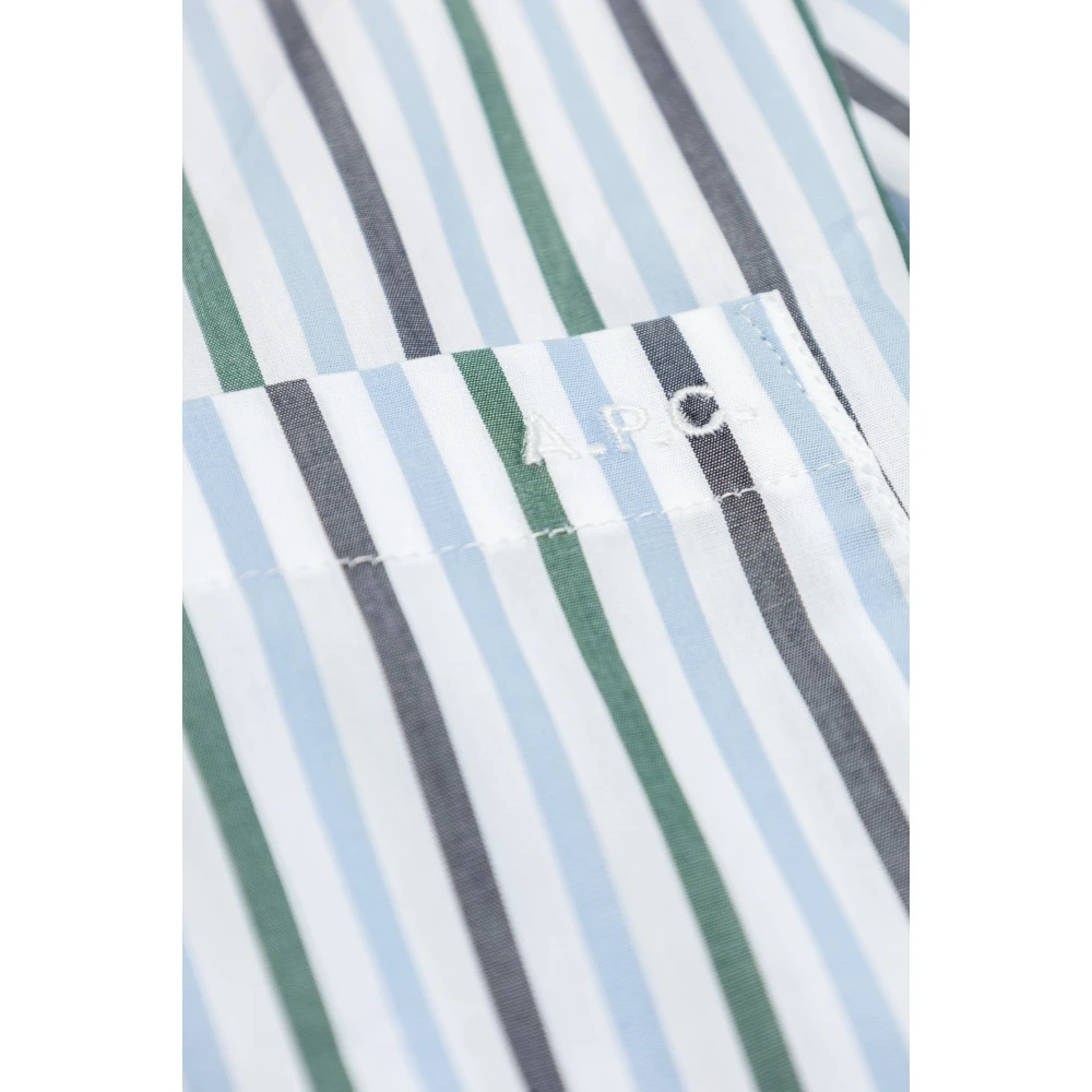 A.p.c. Shirt met streepjespatroon Blue Heren