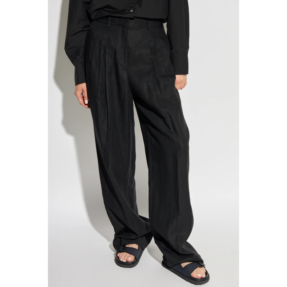 Theory Linnen broek Black Dames