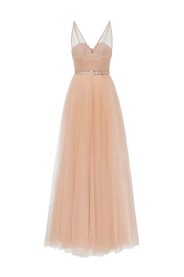 Long Tulle Gown