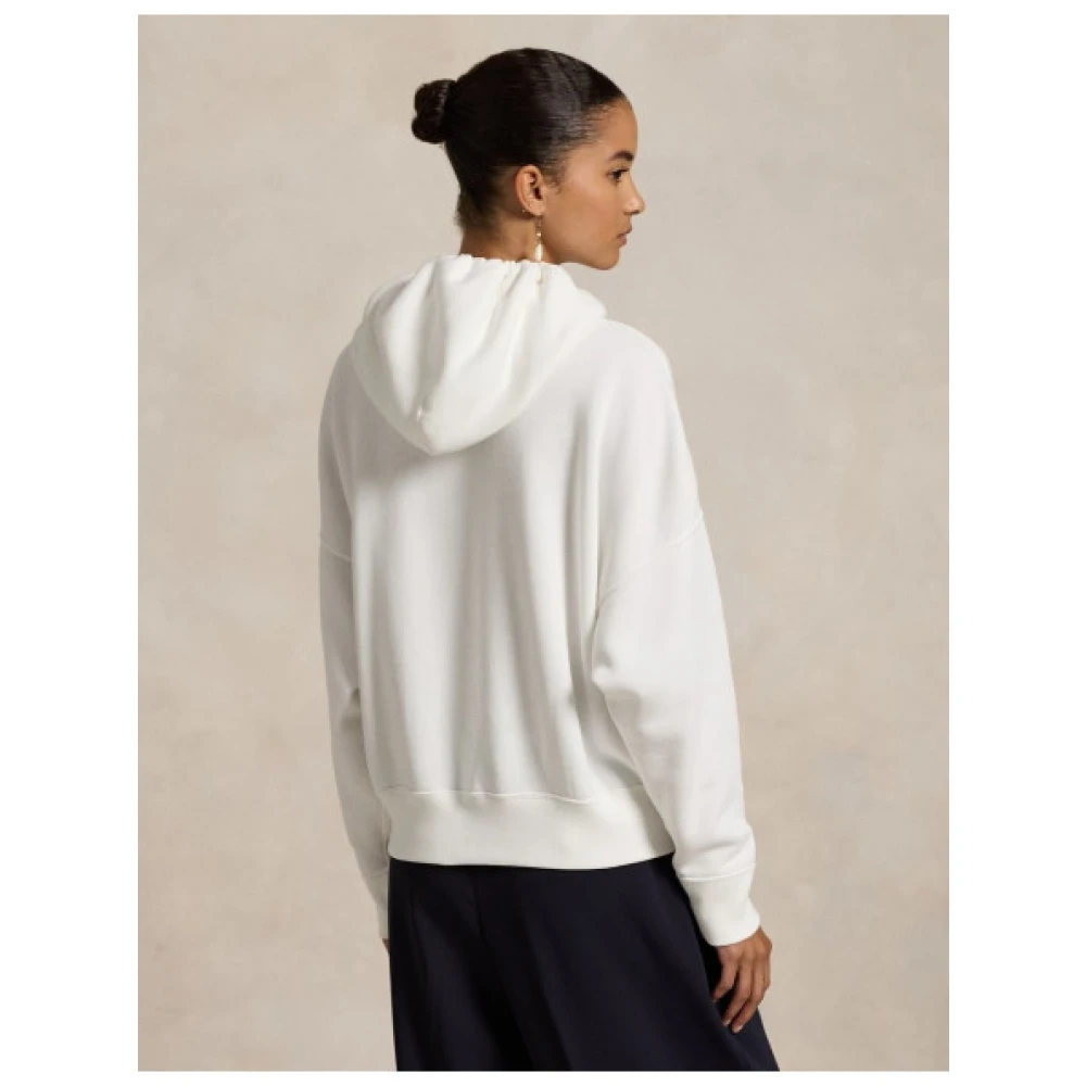 Polo Ralph Lauren Stijlvolle hoodie met Polo Bear ontwerp White Dames