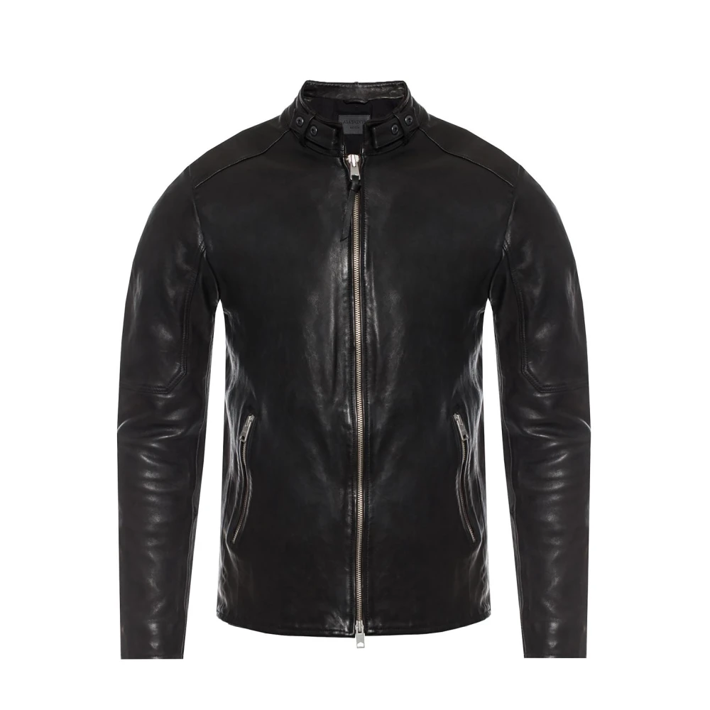 AllSaints Leren Jas Black Heren