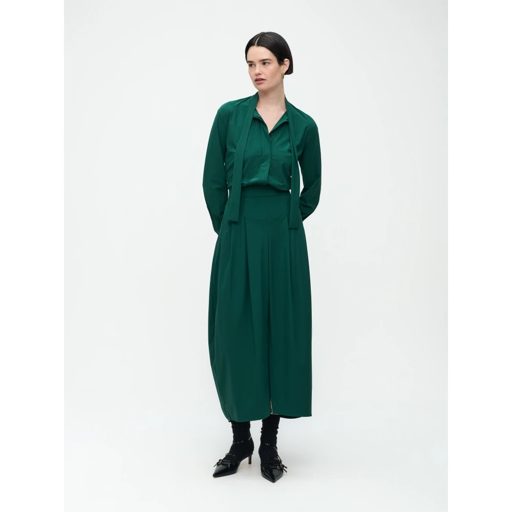 Jane Lushka Magda Blouse Technisch Jersey Green Dames
