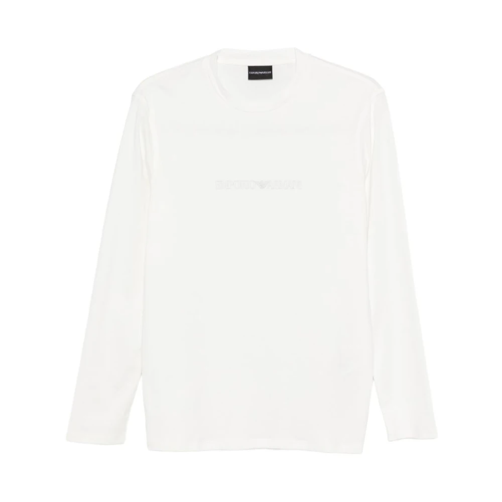 Emporio Armani Mannelijk Wit Tops Heren, 2XL, T-Shirts