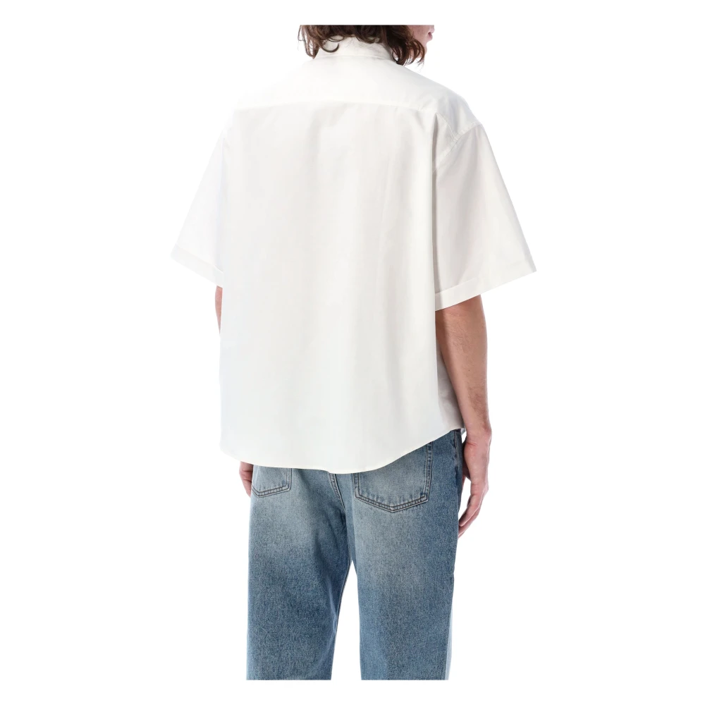 Ami Paris Boxy Fit Ami De Coeur Shirt White Heren