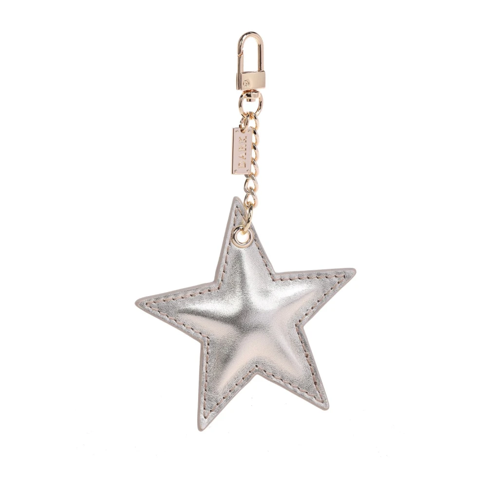 Leather Star Charm Gold