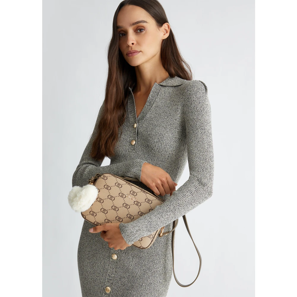 Liu Jo Logo charm schoudertas Brown Dames