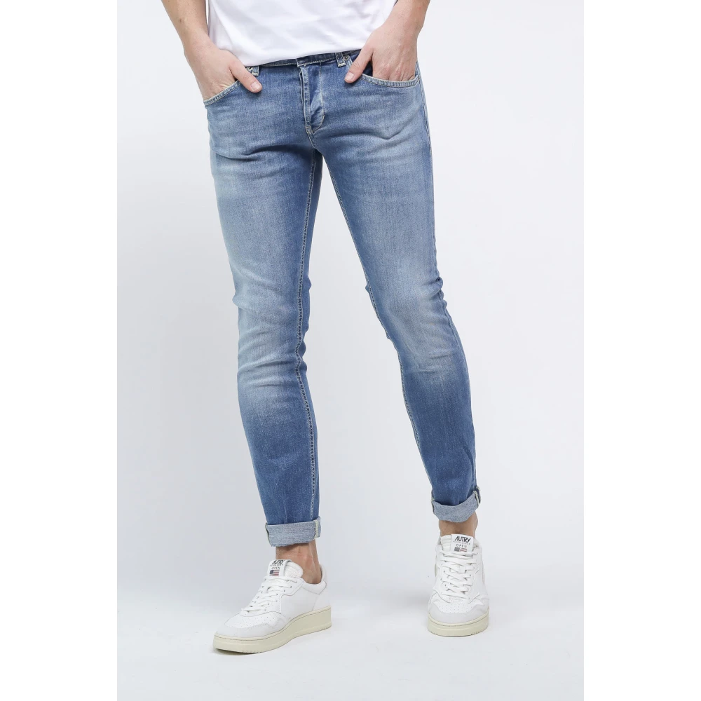 Dondup Stijlvolle Slim-Fit Jeans Upgrade Blue Heren