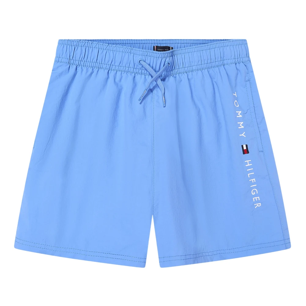 Tommy Hilfiger Boys Blue Medium Drawstring Swim Shorts - Kids Swimming Trunks - 14 Y - Kids